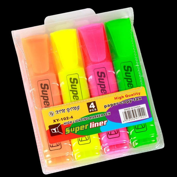 4 Colors, 6 Colors Colorful Highlighters, Oblique Art Markers, Fluorescent Pen Markers, Flat Shape, School Supplies, Off
